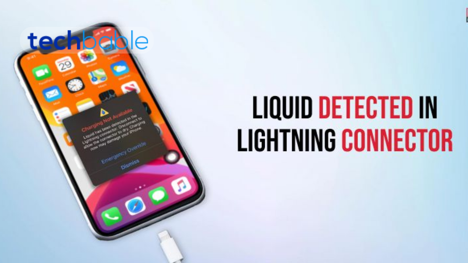 How do you fix a liquid detected in a Lightning connector?