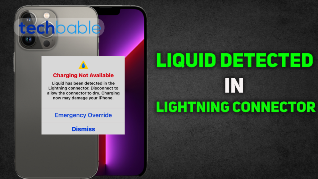 liquid detected in lightning connector